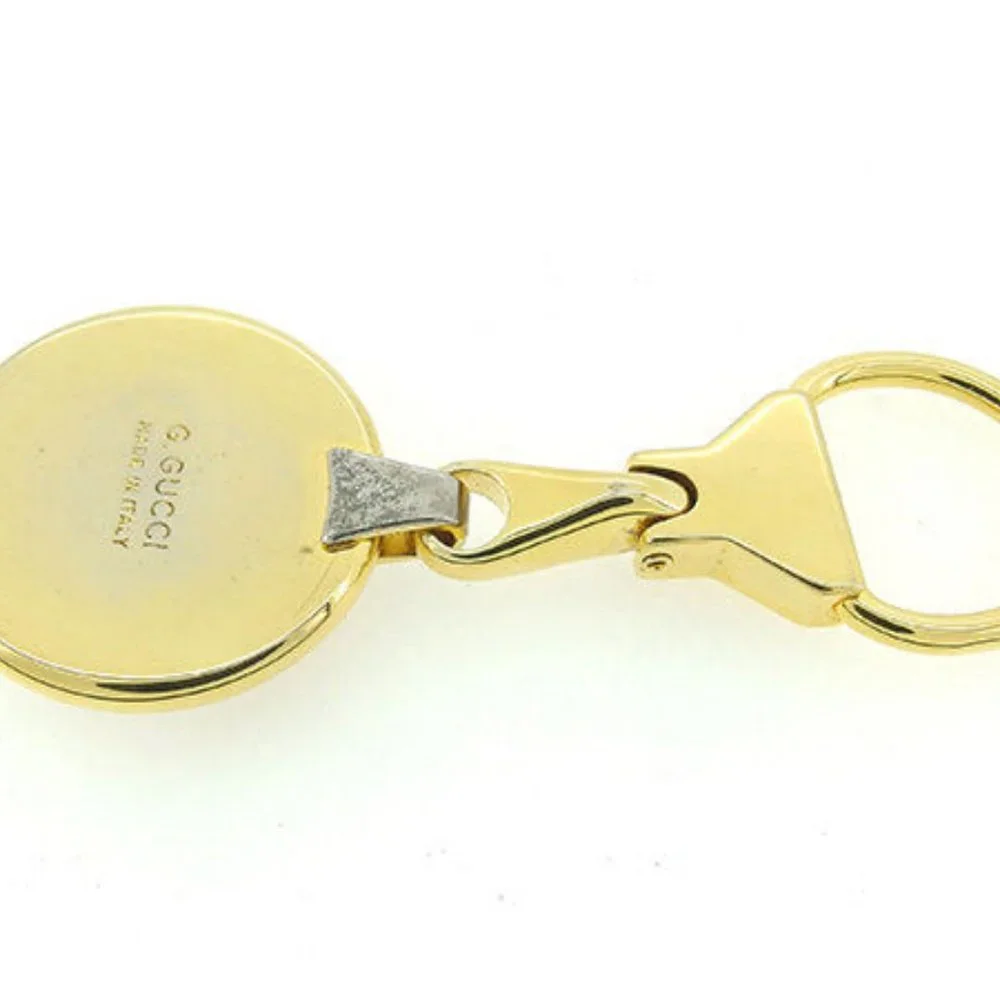 Gucci key ring Key holder Interlocking Gold Silver Woman Authentic Used Y5421
